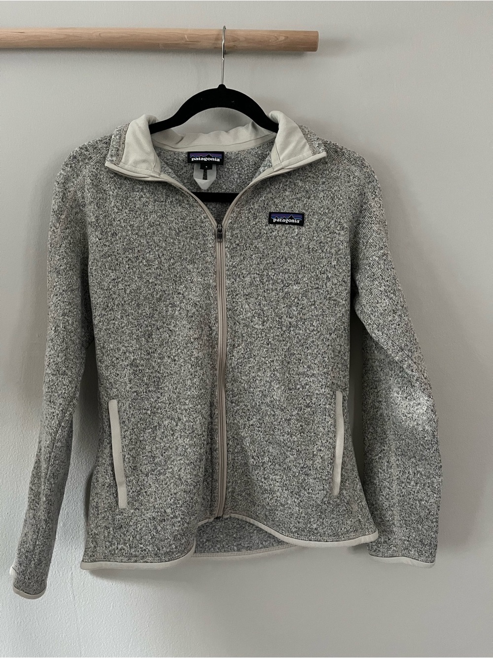 Patagonia Light Grey/Cream Full-Zip Better Sweater